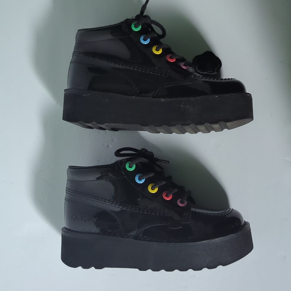 Kickers Platform Boot With Colorful Eyelet Detail - image 4